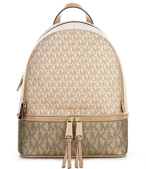 michael kors rhea colorblock backpack truffle|Rhea Medium Color.